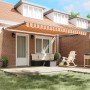 Toldo Manual Retráctil Amarillo y Naranja 450x300 cm