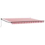 Toldo Retráctil Manual Rayas Rojas y Blancas 450x300 cm | Foro24.es | Tu tienda online para hogar, jardín y más Foro24.es