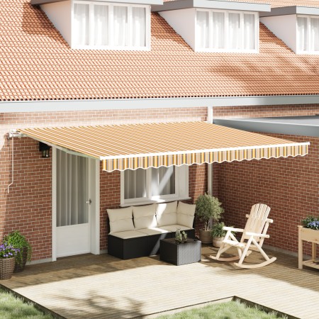 Toldo Retráctil Automático Rayado Multicolor 450x300 cm | Foro24.es | Tu tienda online para hogar, jardín y más Foro24.es