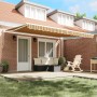 Toldo Retráctil Manual Rayas Multicolores 450x300 cm