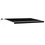 Toldo Retráctil Manual  con LED Negro 450x300 cm, Tela de Reemplazo  para Marco de 4,5x3 m Negro | Foro24.es | Tu tienda online para hogar, jardín y más Foro24.es