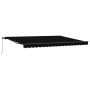 Toldo Retráctil Manual Negro 450x300 cm, Tela de Reemplazo para Toldo para Marco de 4.5x3 m Negro by , Awnings - Ref: Foro24-...