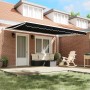 Toldo Retráctil Manual Negro 450x300 cm, Tela de reemplazo para toldo de 4.5x3 m Marco Negro by , Awnings - Ref: Foro24-33309...
