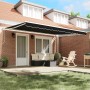 Toldo retráctil automático Negro 450x300 cm, Tela de repuesto para toldo para marco de 4.5x3 m Negro by , Awnings - Ref: Foro...
