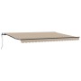 Toldo Retráctil Automático Beige 450x300 cm, Tela de Reemplazo para Toldo de 4.5x3 m Beige by , Awnings - Ref: Foro24-3330975...