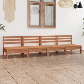4-piece solid pine wood garden furniture set in honey brown. by vidaXL, Garden sets - Ref: Foro24-3082485, Price: 198,97 €, D...