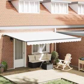 Toldo Manual Retráctil Blanco 450x300 cm, Tela de Reemplazo para Toldo de 4,5x3 m Blanco by , Awnings - Ref: Foro24-3330987, ...