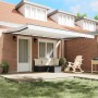 Toldo Retráctil Automático Blanco 450x300 cm, Tela de Repuesto para Toldo para Marco de 4.5x3 m Blanco by , Awnings - Ref: Fo...