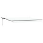 Toldo Retráctil Automático de con LED Blanco 450x300 cm, Tejido de Reemplazo para Toldo para Estructura de 4.5x3 m Blanco by ...