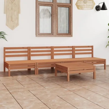 Garden furniture set 5 pieces solid honey brown pine wood by vidaXL, Garden sets - Ref: Foro24-3082490, Price: 245,47 €, Disc...