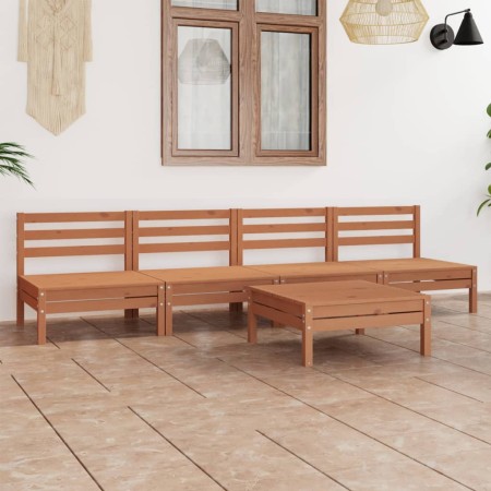 Gartenmöbel-Set 5-teilig aus massivem honigbraunem Kiefernholz von vidaXL, Gartensets - Ref: Foro24-3082490, Preis: 245,47 €,...
