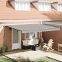 Toldo retráctil automático  con LED gris claro 450x300 cm, Tela de repuesto para toldo  de 4,5x3 m marco gris claro | Foro24.es | Tu tienda online para hogar, jardín y más Foro24.es