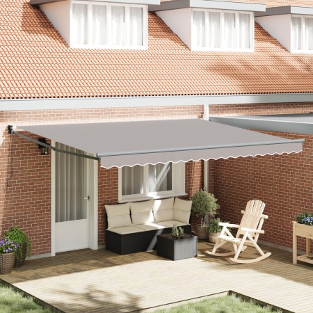 Toldo Retráctil Manual  Gris Claro 450x300 cm, Tela de Reemplazo para Toldo  para marco de 4,5x3 m Gris Claro | Foro24.es | Tu tienda online para hogar, jardín y más Foro24.es