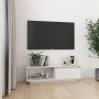 Massiver TV-Schrank aus weißem Kiefernholz, 110 x 30 x 33,5 cm von vidaXL, TV-Möbel - Ref: Foro24-809889, Preis: 61,93 €, Rab...