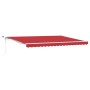 Toldo Retráctil Automático con LED Rojo 450x300 cm,  Tela de Reemplazo para Toldo de 4,5x3 m Rojo | Foro24.es | Tu tienda online para hogar, jardín y más Foro24.es