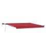 Toldo Retráctil Manual  con LED Rojo 450x300 cm, Tela de Reemplazo para Toldo  de 4.5x3 m Rojo | Foro24.es | Tu tienda online para hogar, jardín y más Foro24.es