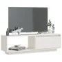 Massiver TV-Schrank aus weißem Kiefernholz, 110 x 30 x 33,5 cm von vidaXL, TV-Möbel - Ref: Foro24-809889, Preis: 61,14 €, Rab...