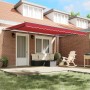Toldo Retráctil Automático Rojo 450x300 cm, Tela de Reemplazo para Toldo para Marco de 4,5x3 m Rojo by , Awnings - Ref: Foro2...