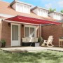 Toldo manual retráctil  rojo 450x300 cm, Tela de repuesto para toldo  para marco de 4.5x3 m rojo | Foro24.es | Tu tienda online para hogar, jardín y más Foro24.es