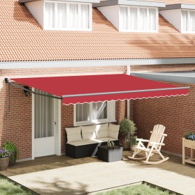 Toldo Retráctil Automático Rojo 450x300 cm, Tejido de Repuesto para Toldo de 4.5x3 m Rojo by , Awnings - Ref: Foro24-3331050,...
