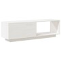 Massiver TV-Schrank aus weißem Kiefernholz, 110 x 30 x 33,5 cm von vidaXL, TV-Möbel - Ref: Foro24-809889, Preis: 61,93 €, Rab...