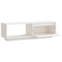 Massiver TV-Schrank aus weißem Kiefernholz, 110 x 30 x 33,5 cm von vidaXL, TV-Möbel - Ref: Foro24-809889, Preis: 61,93 €, Rab...