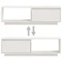 Massiver TV-Schrank aus weißem Kiefernholz, 110 x 30 x 33,5 cm von vidaXL, TV-Möbel - Ref: Foro24-809889, Preis: 61,14 €, Rab...
