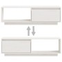 Massiver TV-Schrank aus weißem Kiefernholz, 110 x 30 x 33,5 cm von vidaXL, TV-Möbel - Ref: Foro24-809889, Preis: 61,93 €, Rab...
