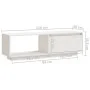 Massiver TV-Schrank aus weißem Kiefernholz, 110 x 30 x 33,5 cm von vidaXL, TV-Möbel - Ref: Foro24-809889, Preis: 61,14 €, Rab...