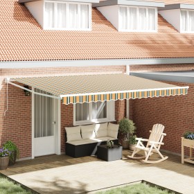 Comprar Toldo Retráctil Manual Verde y Amarillo