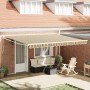 Toldo Retráctil Manual Verde y Amarillo 450x300 cm, Tela de Reemplazo para Toldo de 4.5x3 m Verde y Amarillo by , Awnings - R...