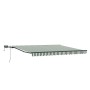 Toldo Retráctil Manual con LED Verde y Blanco 450x300 cm,  Tela de Repuesto para Toldo de 4,5x3 m Marco Verde y Blanco | Foro24.es | Tu tienda online para hogar, jardín y más Foro24.es