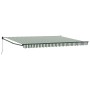 Toldo Retráctil Manual Rayas Verdes y Blancas 450x300 cm, Tela de Reemplazo para Toldo de 4.5x3 m Rayas Verdes y Blancas by ,...