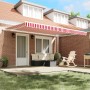 Toldo retráctil automático Rayas Rojas y Blancas 450x350 cm de , Toldos - Ref: Foro24-3331099, Precio: 493,04 €