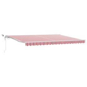 Toldo Retráctil Automático con tira LED roja y