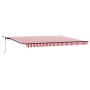 Toldo Retráctil Automático con LED Rayas Rojas y Blancas 450x350 cm by , Awnings - Ref: Foro24-3331104, Price: 642,82 €, Disc...