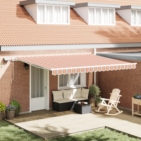 Toldo Retráctil Manual con franja LED multicolor 450x350 cm | Foro24.es | Tu tienda online para hogar, jardín y más Foro24.es