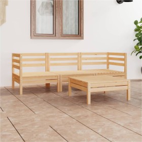 Juego de muebles de jardín 4 piezas madera de pino maciza de vidaXL, Conjuntos de jardín - Ref: Foro24-3082467, Precio: 174,0...