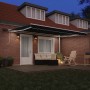 Toldo retráctil manual con LED negro 450x350 cm de , Tela de repuesto para toldo de para marco de 4.5x3.5 m negro by , Awning...