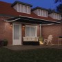 Toldo Retráctil Automático con LED Negro 450x350 cm, Toldo de Reemplazo para Marco de 4.5x3.5 m Negro by , Awnings - Ref: For...