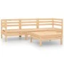 Gartenmöbel-Set 4-teilig aus massivem Kiefernholz von vidaXL, Gartensets - Ref: Foro24-3082467, Preis: 170,92 €, Rabatt: %