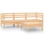 Gartenmöbel-Set 4-teilig aus massivem Kiefernholz von vidaXL, Gartensets - Ref: Foro24-3082467, Preis: 174,09 €, Rabatt: %