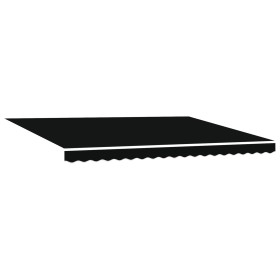 Toldo Retráctil Manual con LED Negro 450x350 cm