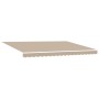 Toldo manual retráctil con LED Beige 450x350 cm, Tela de reemplazo para toldo de 4.5x3.5 m Beige by , Awnings - Ref: Foro24-3...