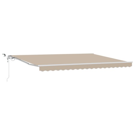 Toldo Retráctil Automático  con LED Beige 450x350 cm, Tela de reemplazo para toldo  de 4,5x3,5 m Beige | Foro24.es | Tu tienda online para hogar, jardín y más Foro24.es