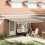 Toldo Manual Retráctil con LED Beige 450x350 cm, Tela de Repuesto para Toldo de 4.5x3.5 m Beige by , Awnings - Ref: Foro24-33...