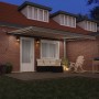 Toldo retráctil automático con LED Beige 450x350 cm, Tela de repuesto para toldo para marco de 4.5x3.5 m Beige by , Awnings -...