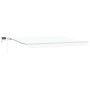 Toldo Retráctil Manual con LED Blanco 450x350 cm, Tela de repuesto para toldo de 4,5x3,5 m Blanco by , Awnings - Ref: Foro24-...