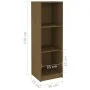 Pine wood honey brown shelf/space divider by vidaXL, Bookcases and shelves - Ref: Foro24-809939, Price: 57,54 €, Discount: %