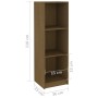 Regal/Raumteiler honigbraunes Kiefernholz von vidaXL, Bücherregale und Regale - Ref: Foro24-809939, Preis: 58,29 €, Rabatt: %